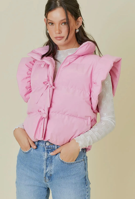 Pink Puffer Vest