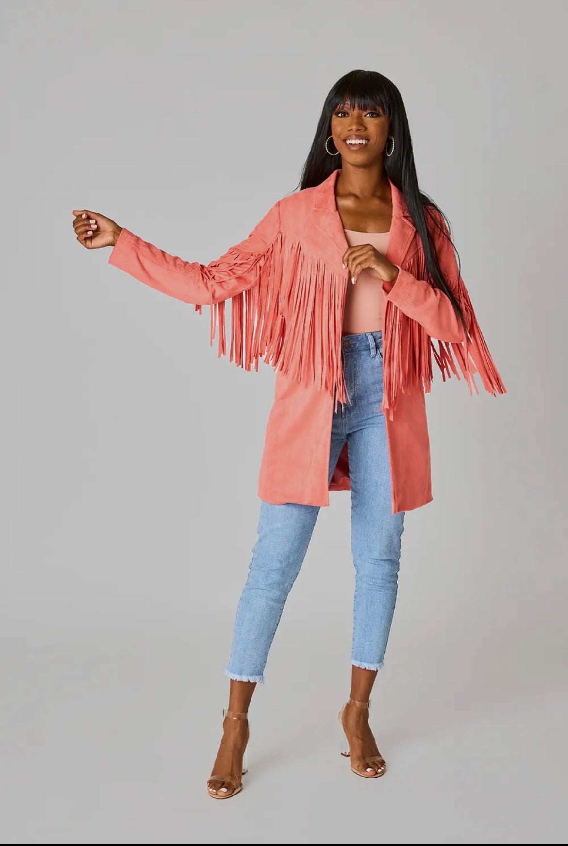 Dutton Coral Fringe Jacket