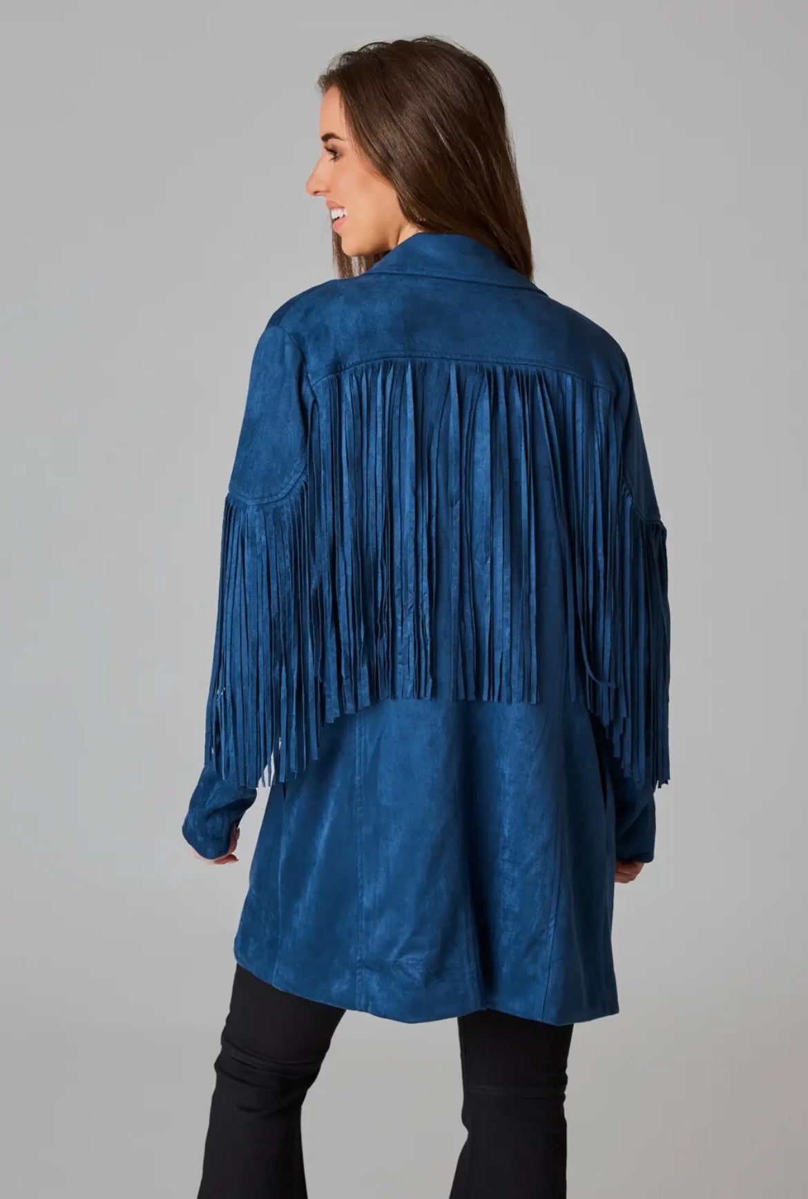 Dutton Navy Fringe Jacket