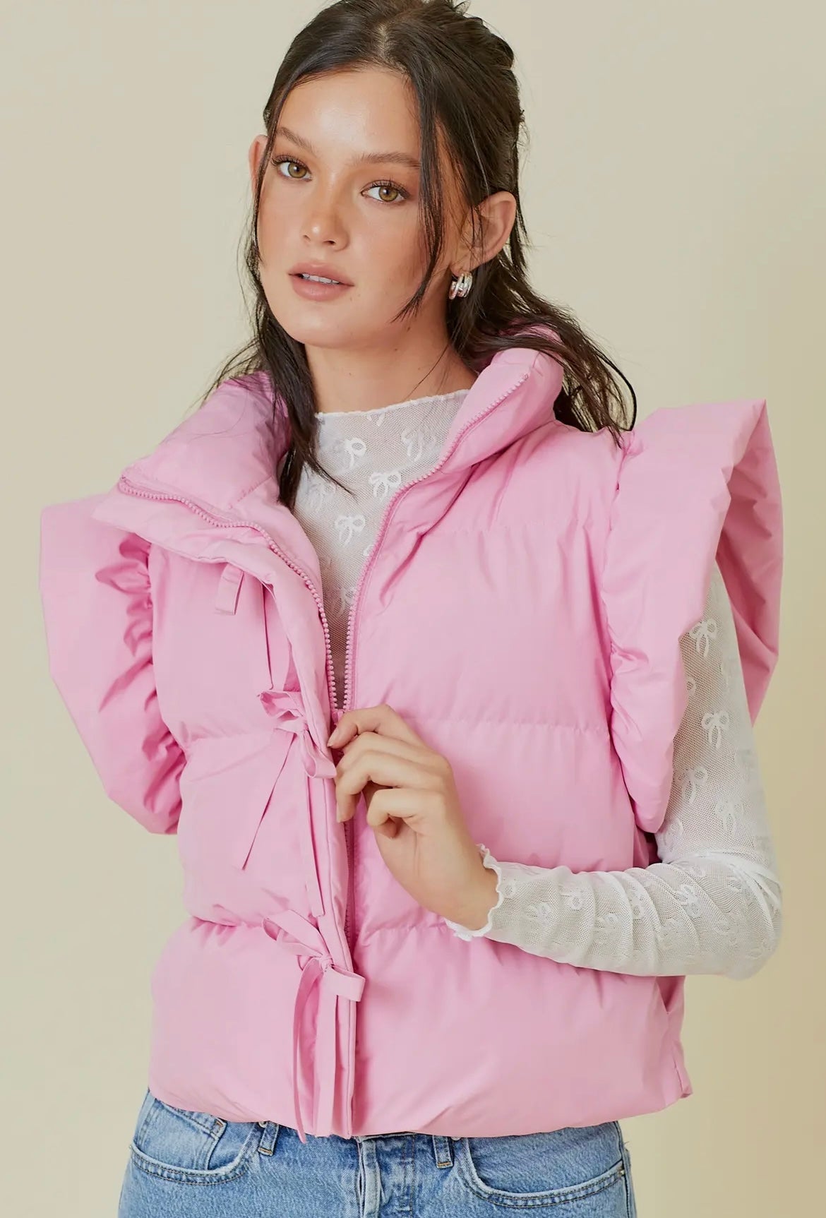 Pink Puffer Vest